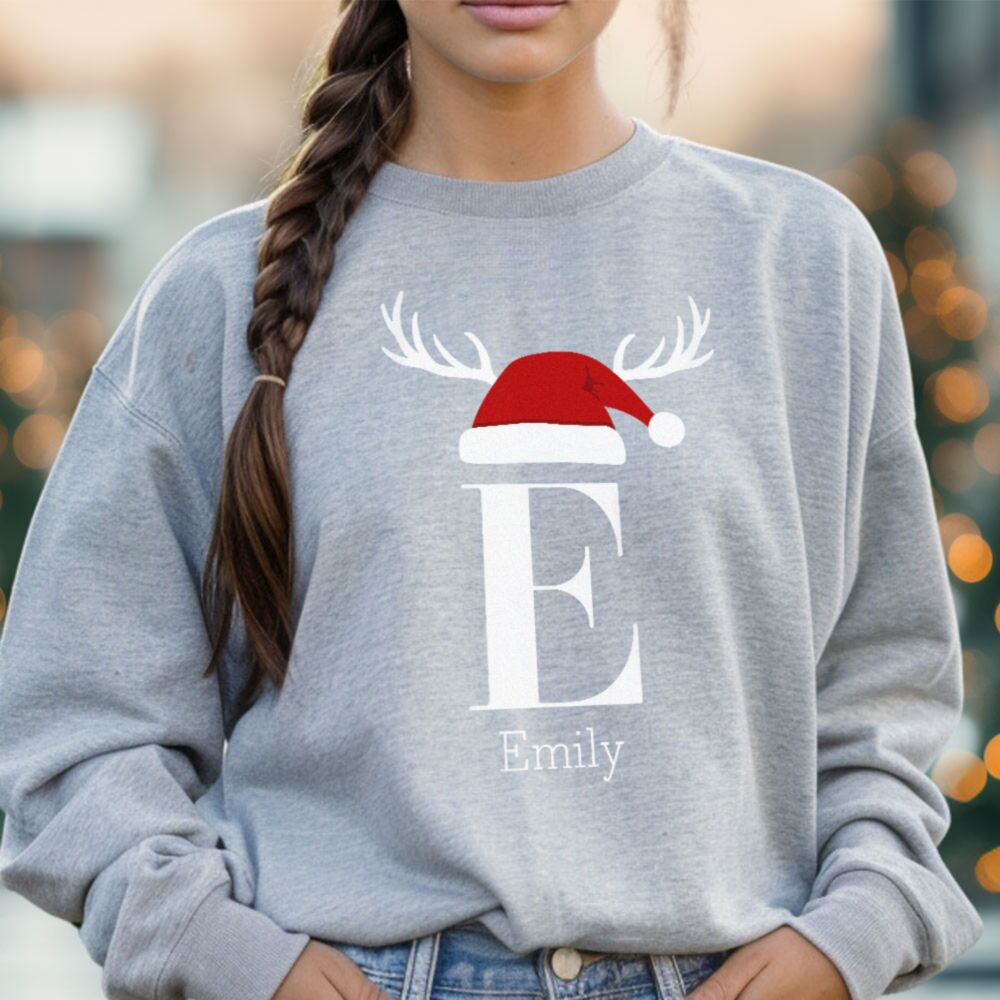 Personalised Christmas Sweatshirt with Monogram