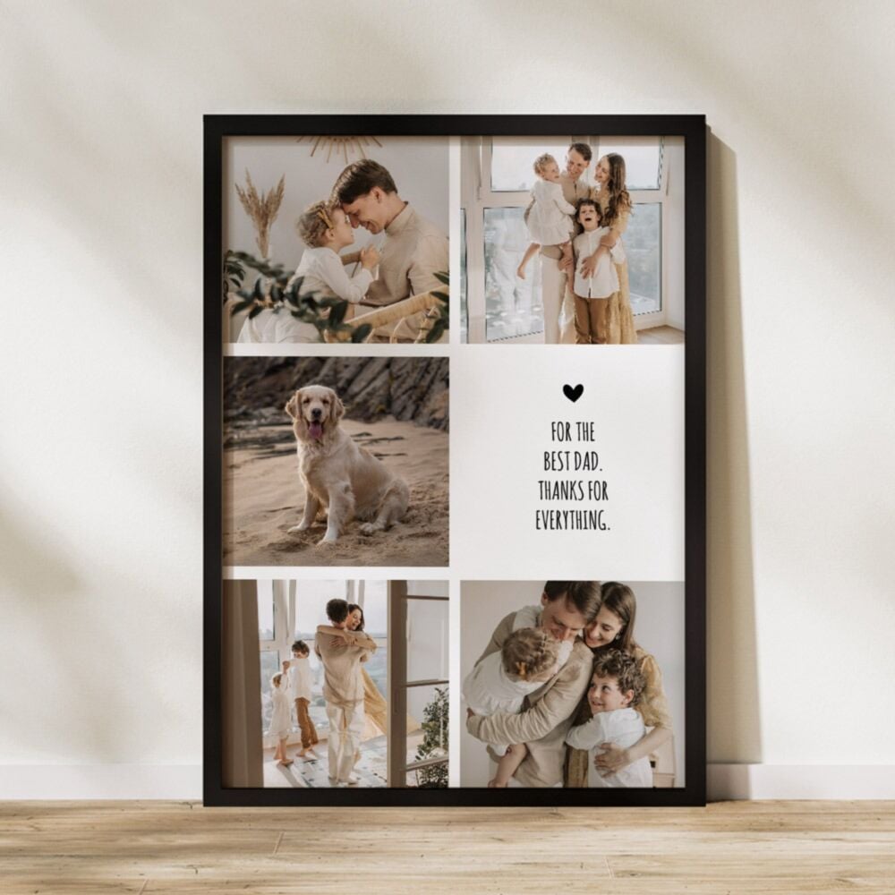 Personalised 5-Photo Poster with Text