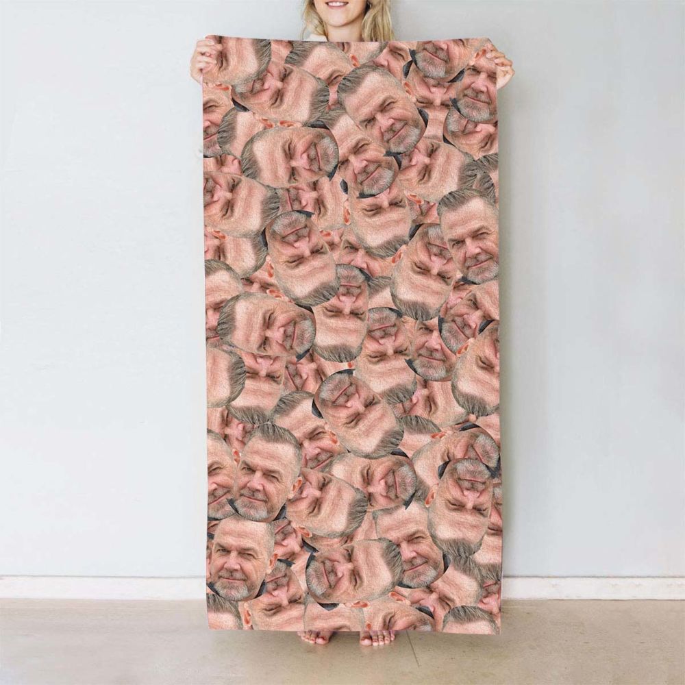 Beach Face - Personalised Beach Towel