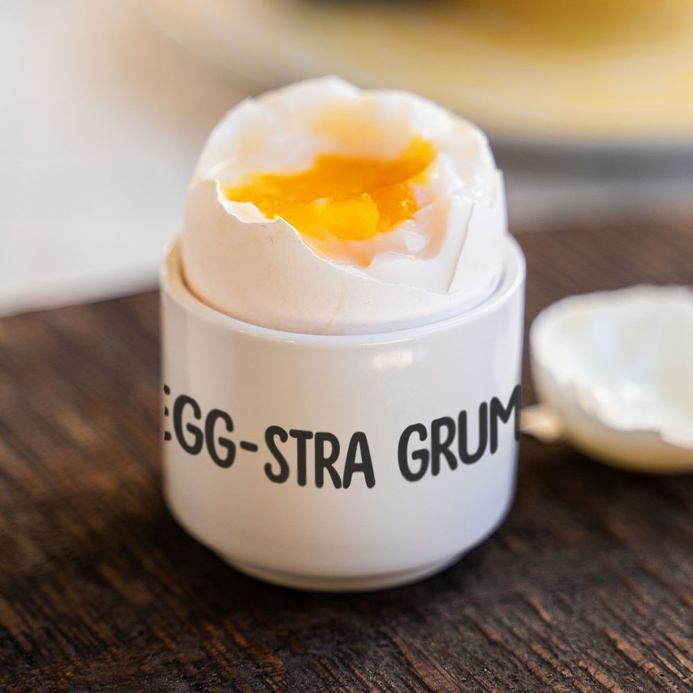 Personalised Egg Cups with Text - Set of 2