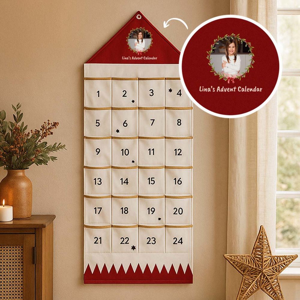 Personalisierbarer Adventskalender mit Foto und Text