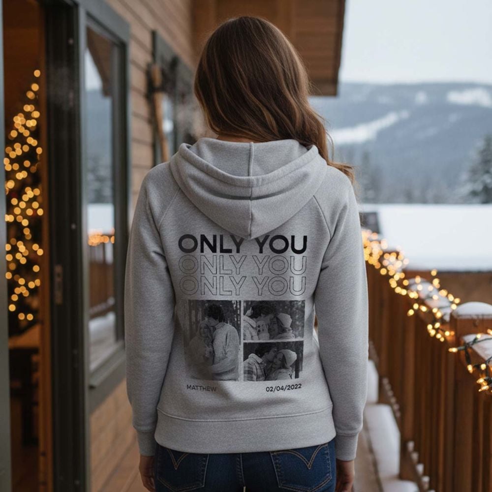 Personalised Hoodie with Monochrome Photos