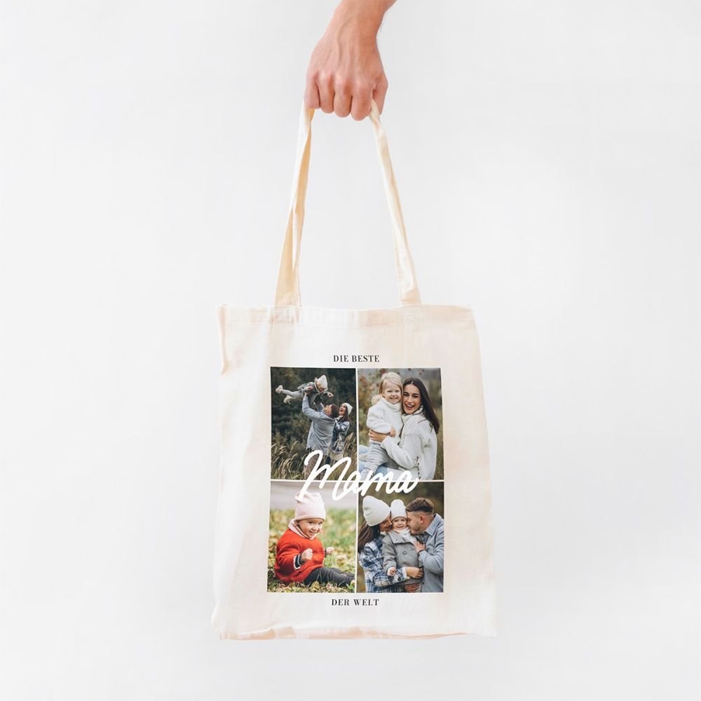Personalised 4-Photo Tote Bag