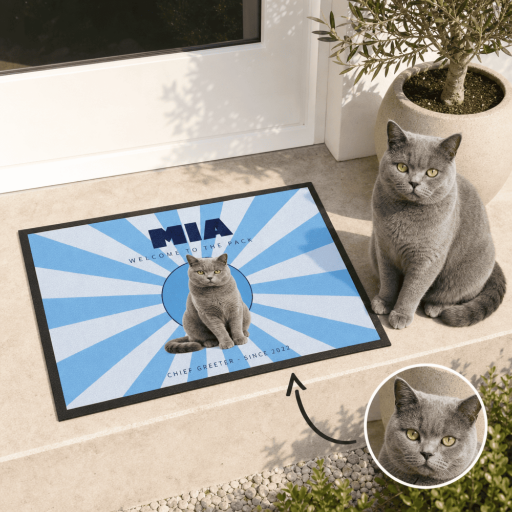 Personalised Doormat With Photo and Pet Names