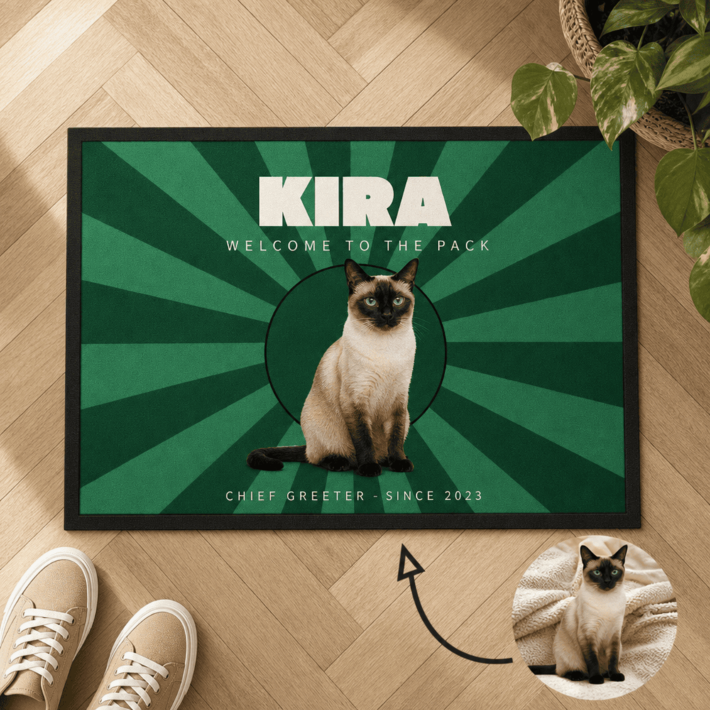 Personalised Doormat With Photo and Pet Names