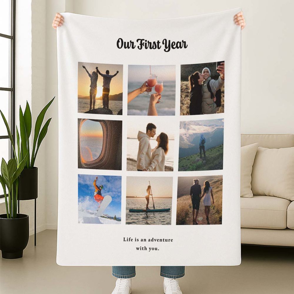 Personalisierbare Decke mit Foto und Text Personalisierbare Decke mit Foto und Text