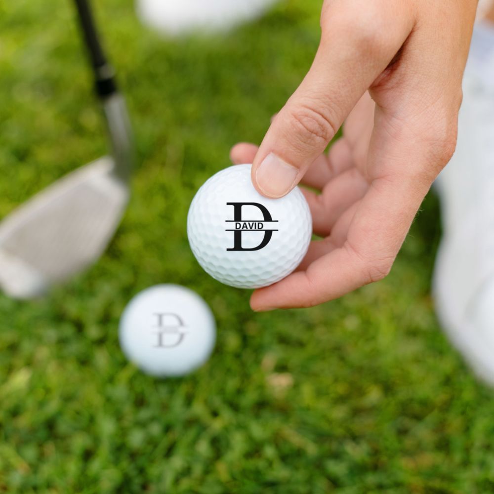 Set of 3 Personalised Monogram Golf Balls