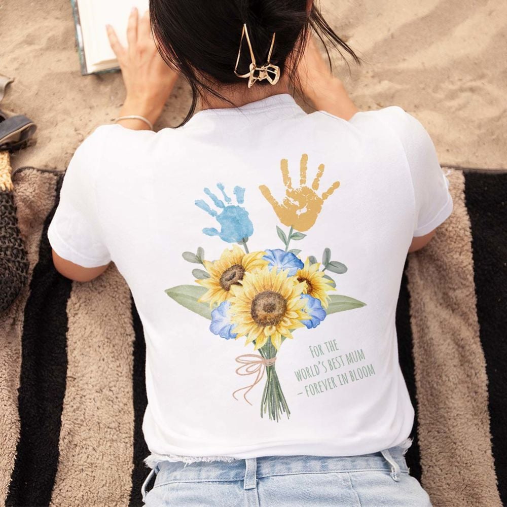 Personalised Handprint Bouquet T-Shirt