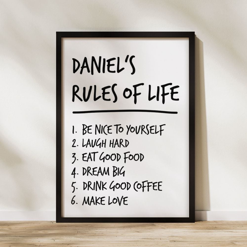 Personalised Rules Poster