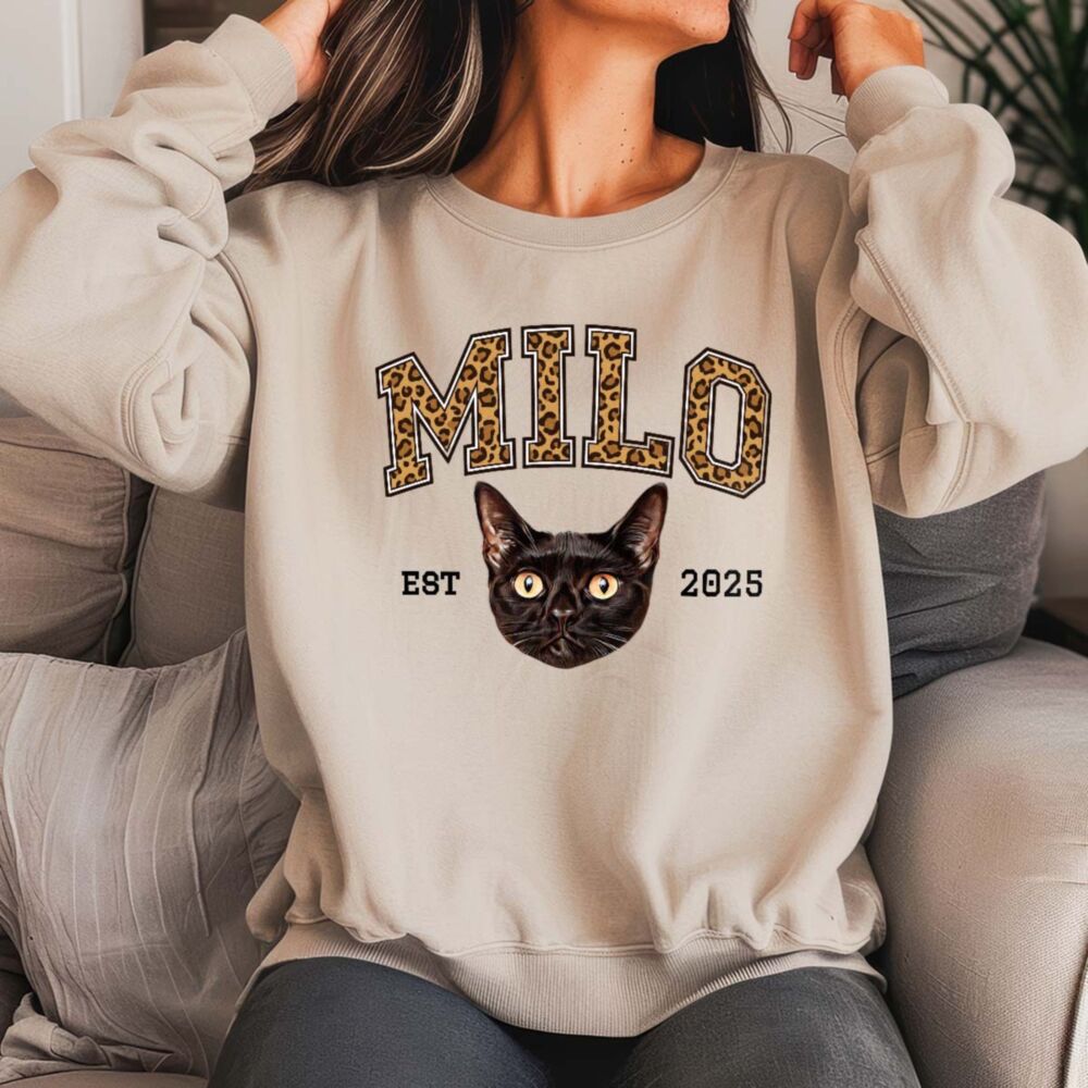 Personalised Pet Sweatshirt with Photo, Name and Year