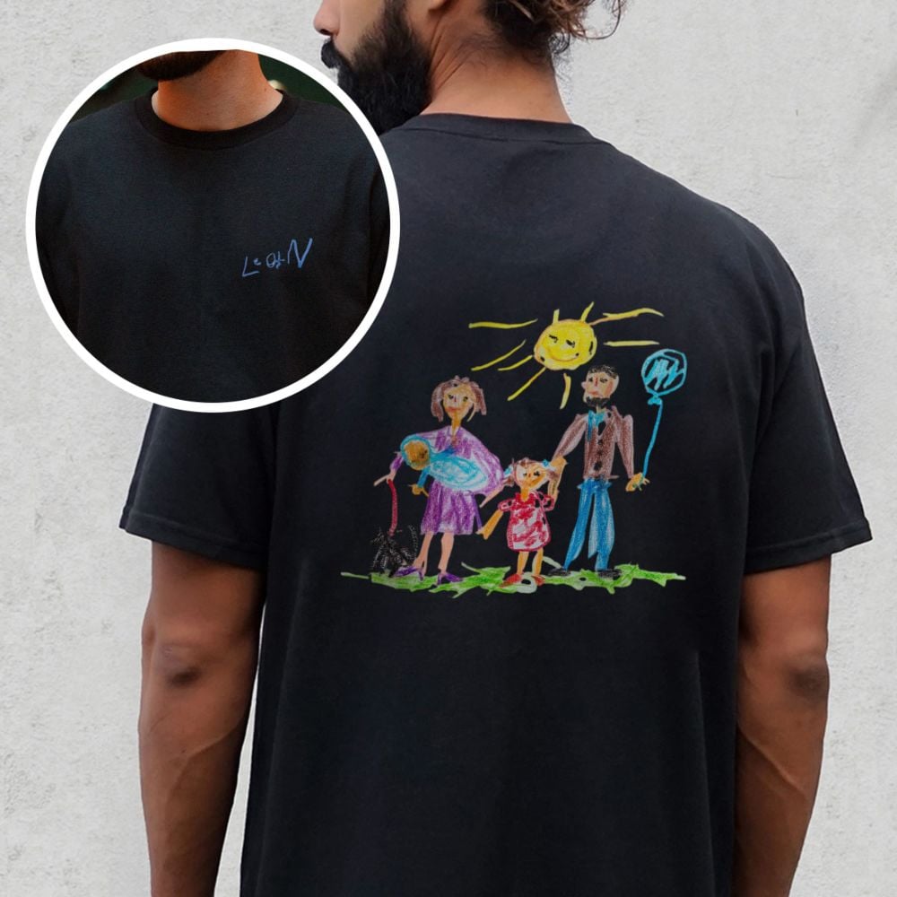 Personalised T-Shirt with Dual-Sided Drawing