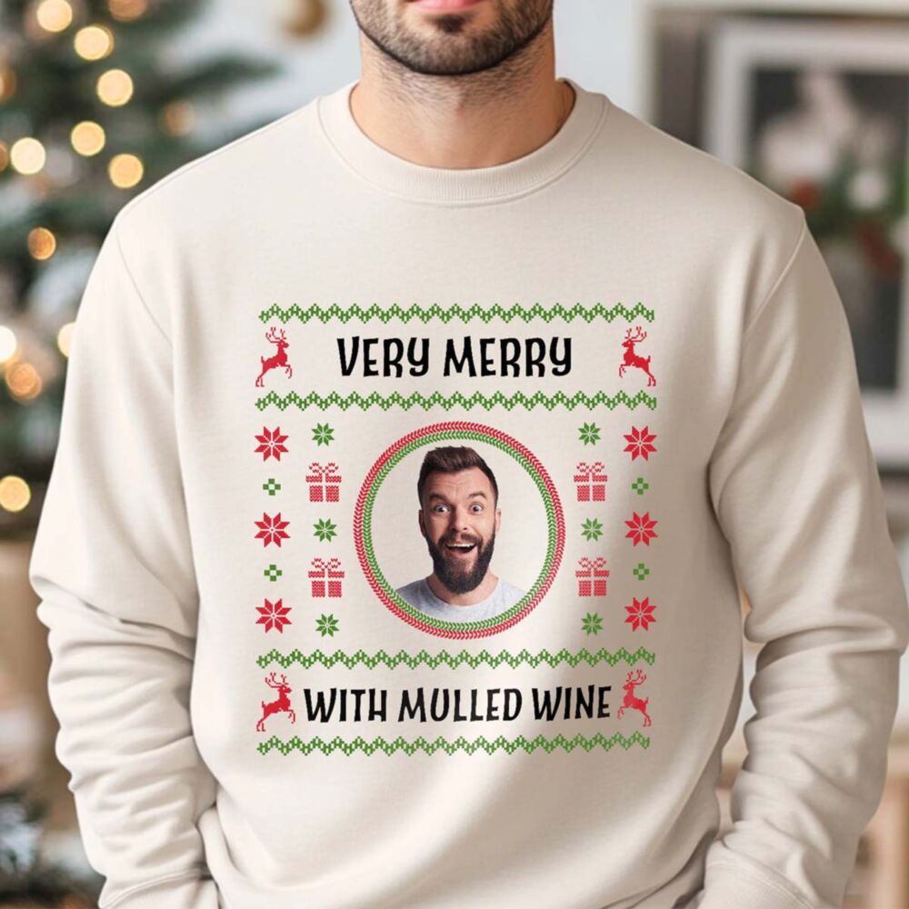 Personalised Christmas Sweatshirt with Photo and Text