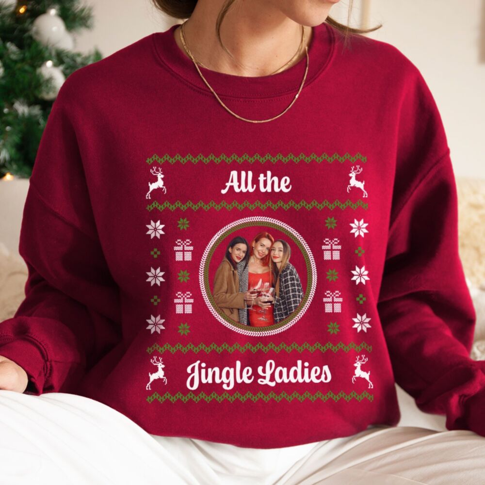 Personalised Christmas Sweatshirt with Photo and Text