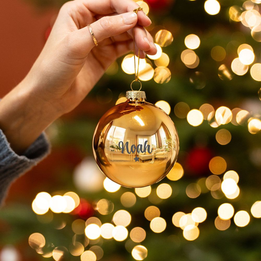 Personalizable Christmas Bauble with Text
