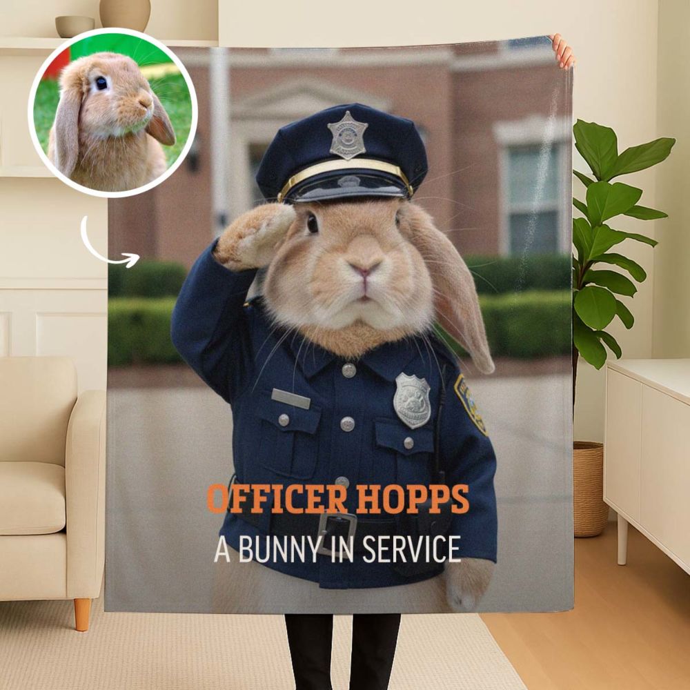Personalised Pet in Costume Blanket