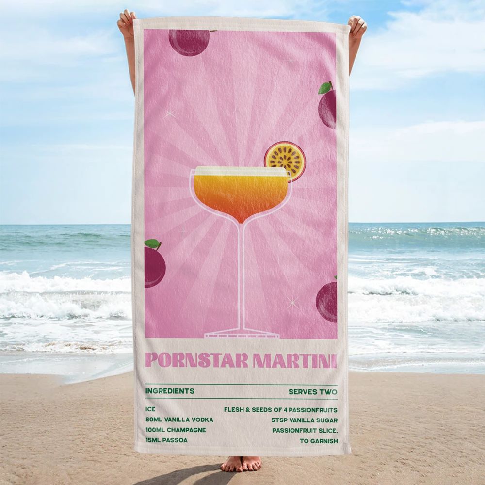 Cocktail Recipe Towel