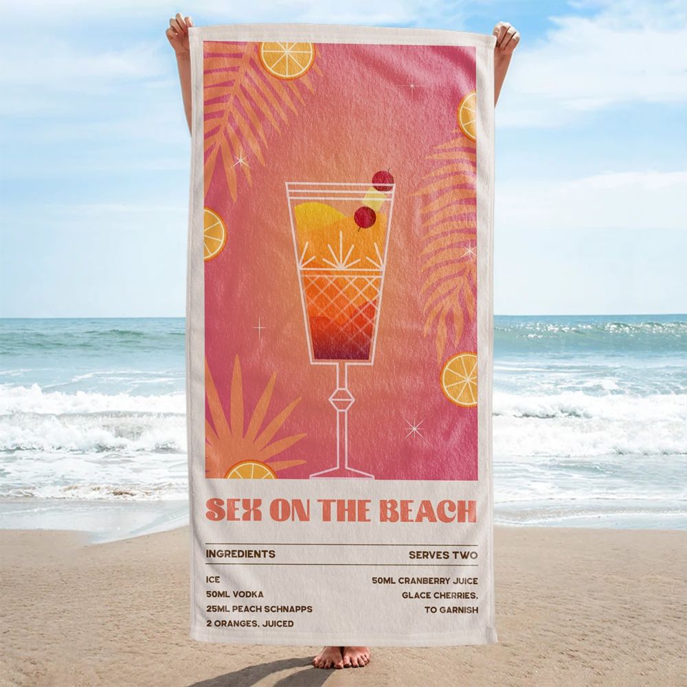 Cocktail Recipe Towel