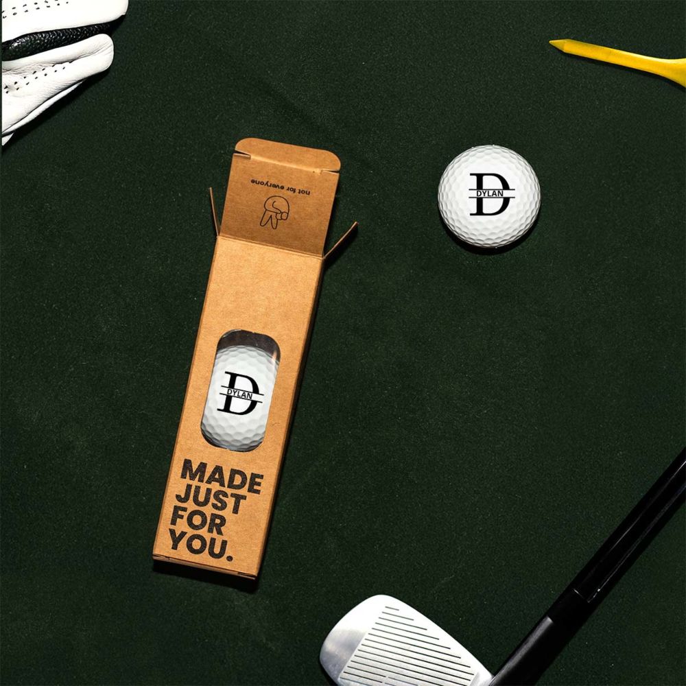 Set of 3 Personalised Monogram Golf Balls