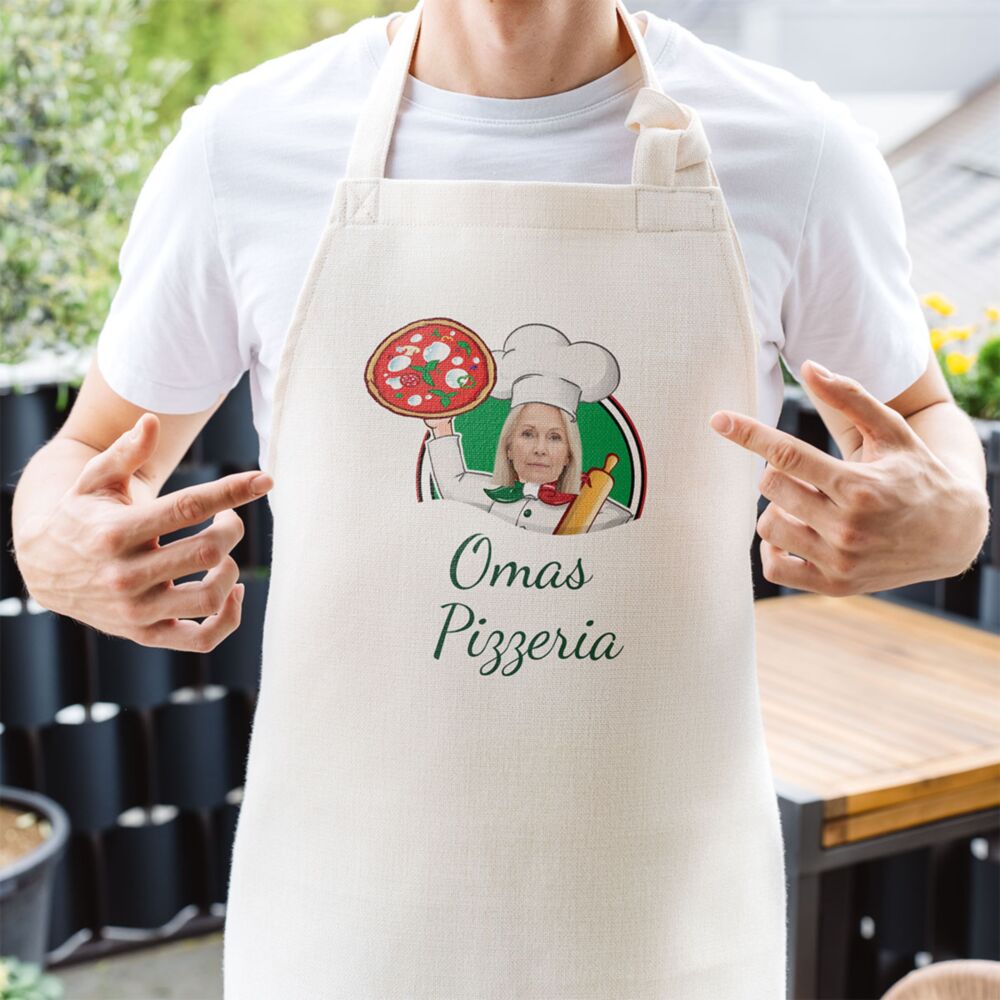 Personalised Kitchen Apron with Photo and Name