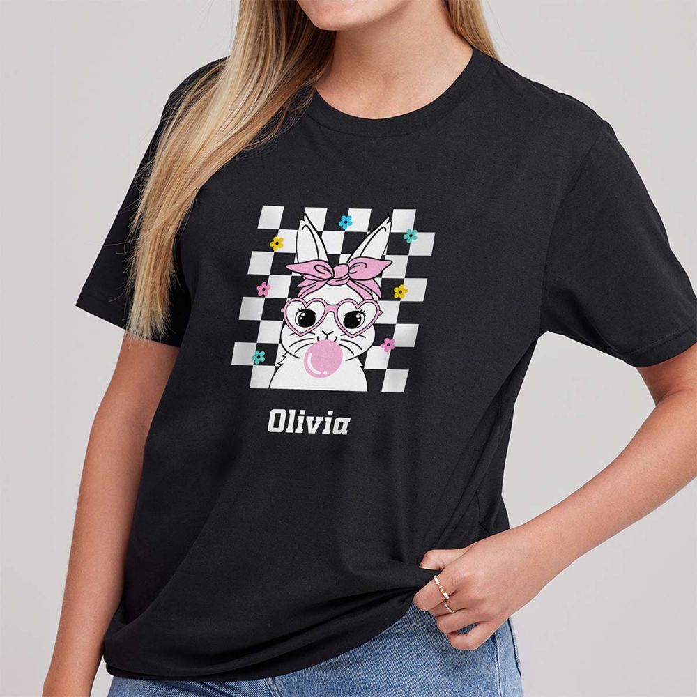 Personalised Rabbit T-shirt With Name