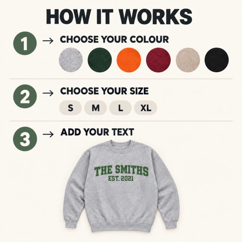 Personalised College Sweatshirt