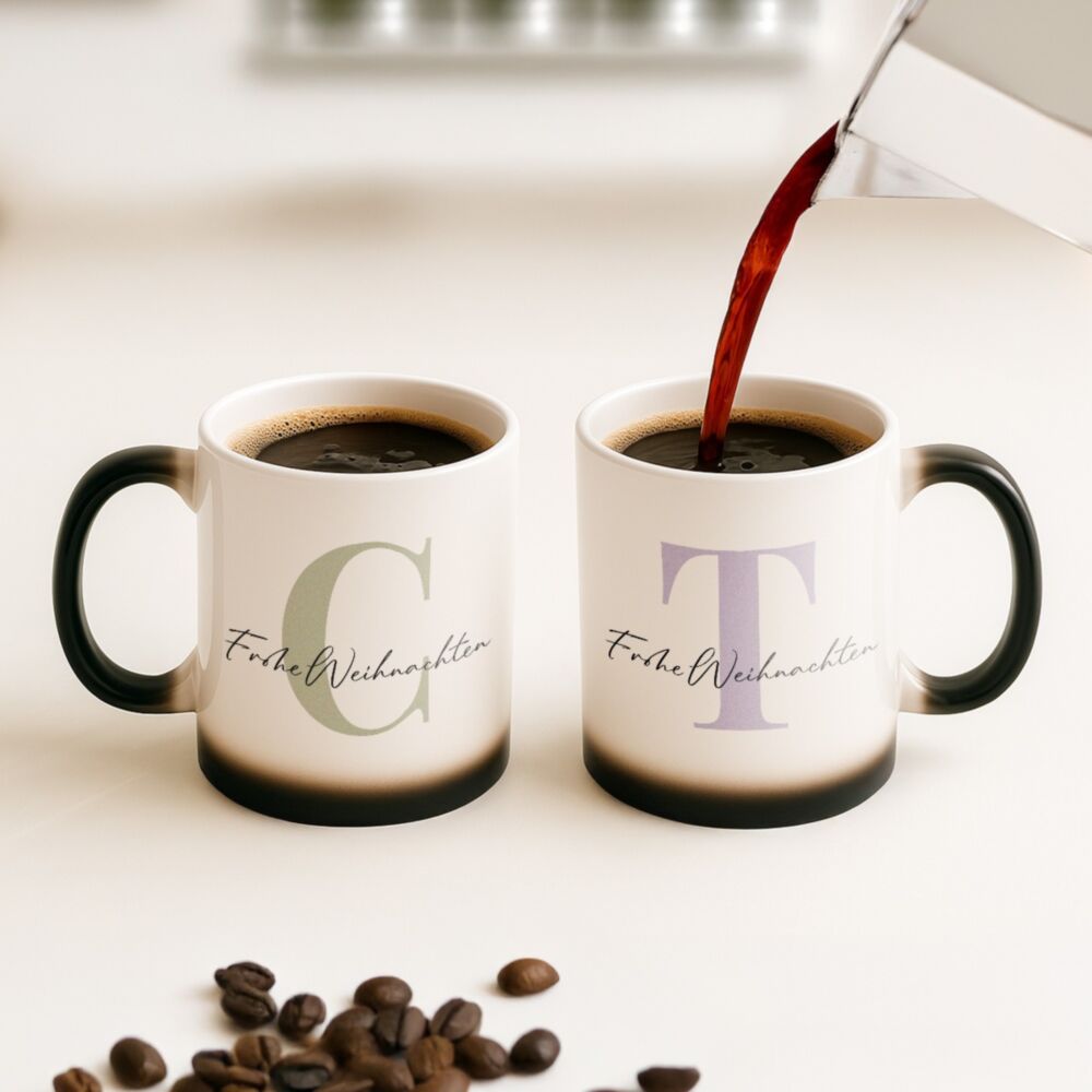 Personalised Monogram Mug with Christmas Design