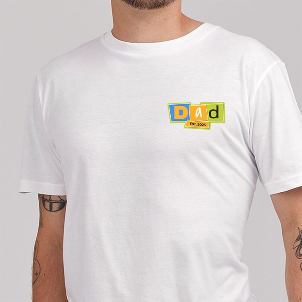 Personalised Dad T-Shirt with Memphis-Style Design