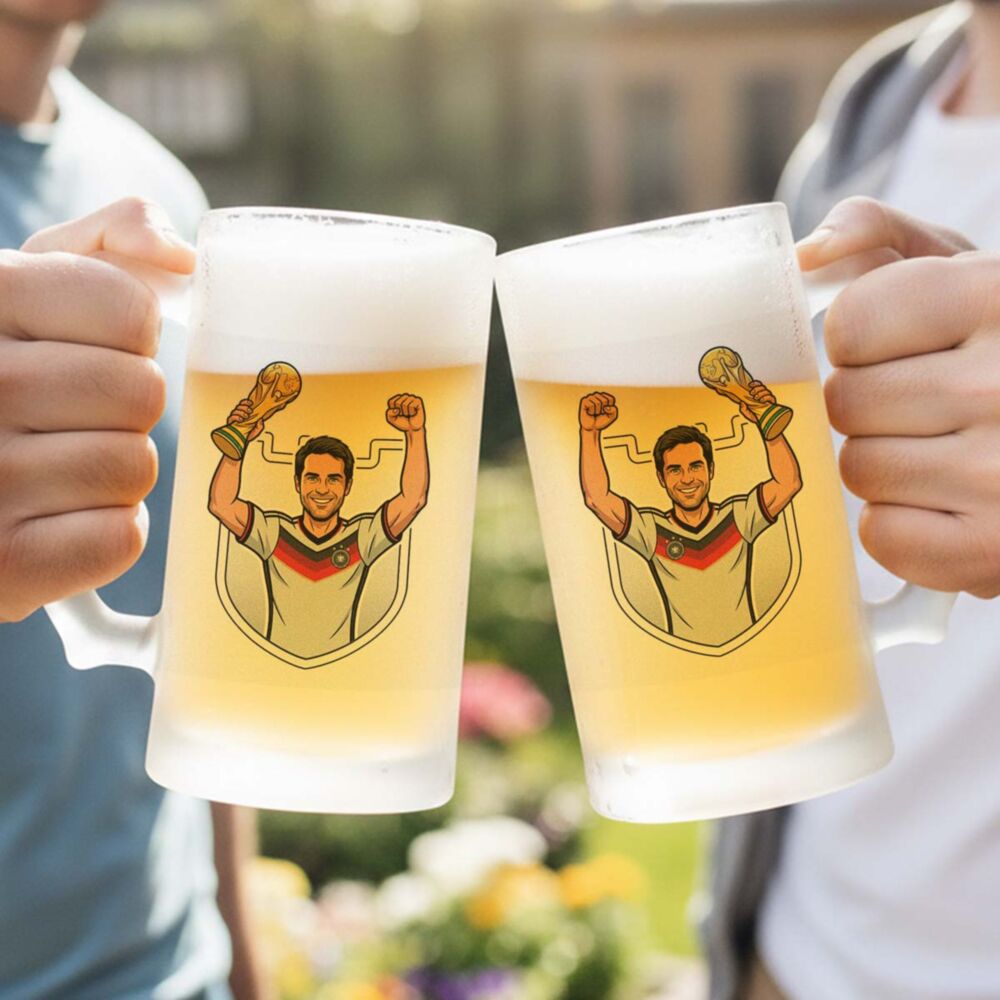 Personalised World Cup Beer Mug with Photo