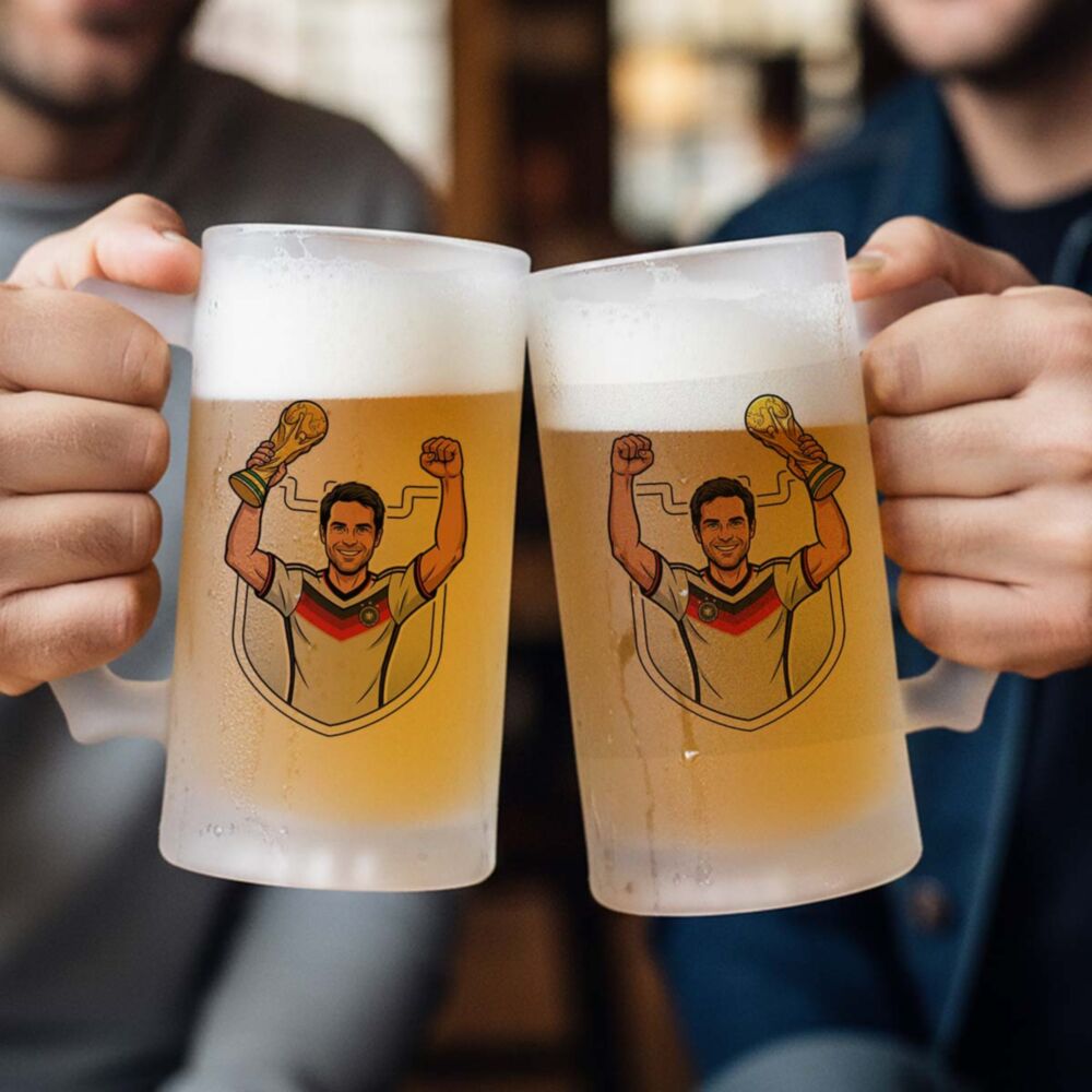 Personalised World Cup Beer Mug with Photo
