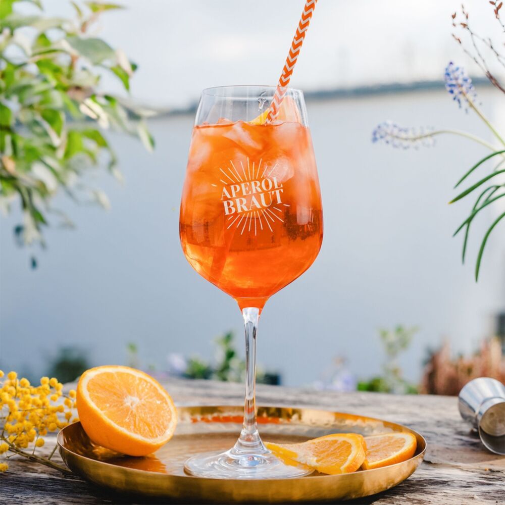 Personalised Aperol Glass with Custom Name Engraving