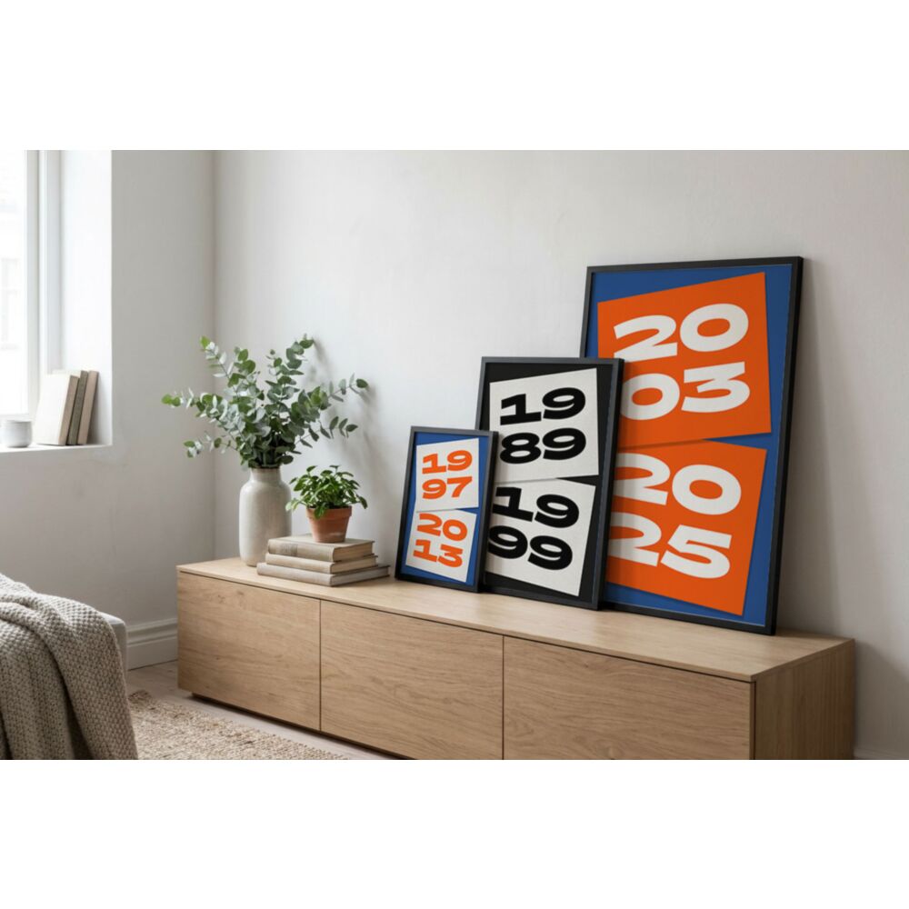 Personalised Poster with Year Numbers