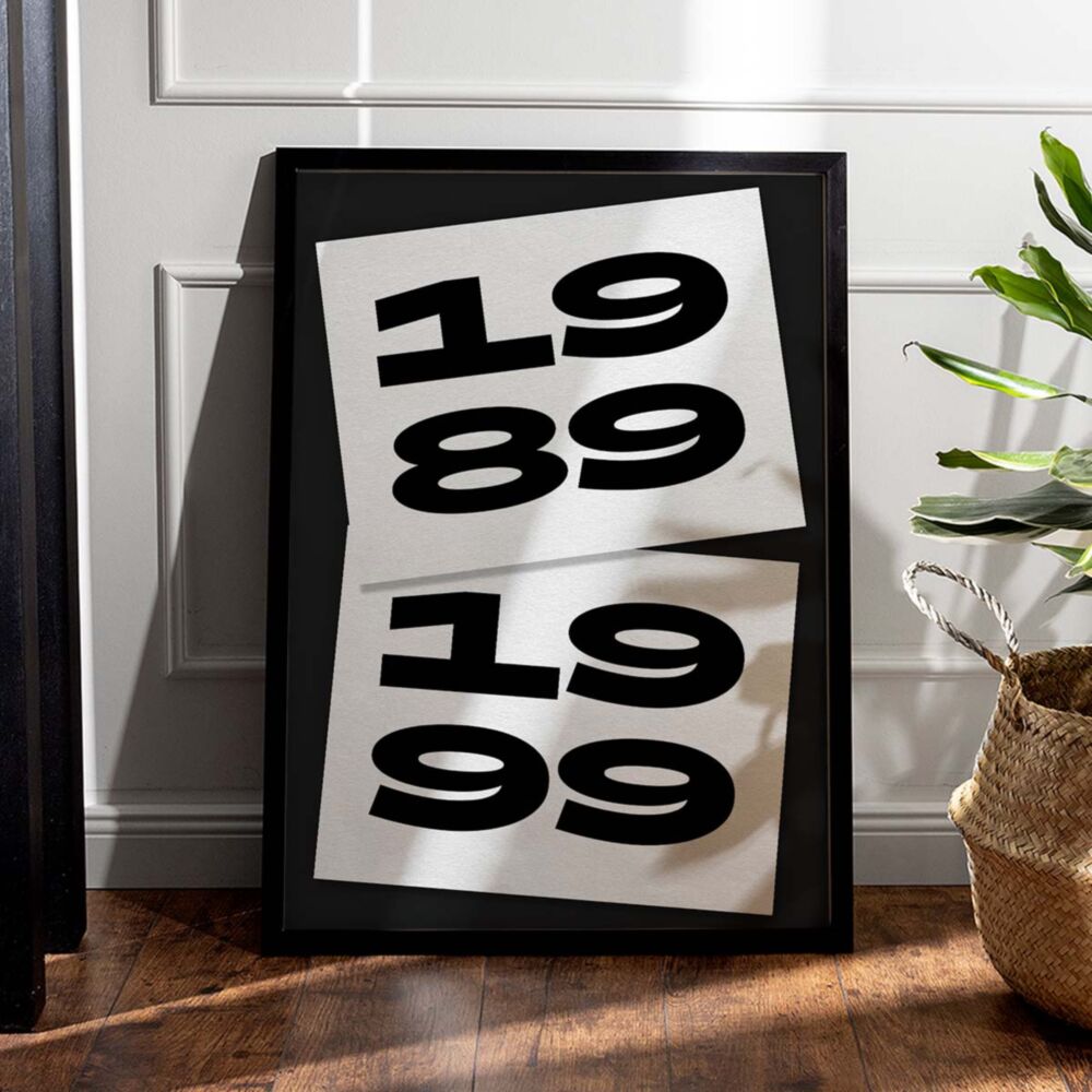 Personalised Poster with Year Numbers