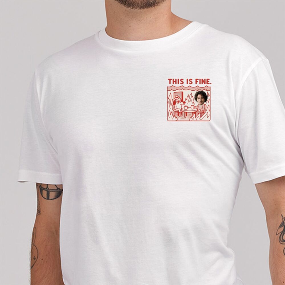 Personalised This Is Fine Meme T-Shirt with Photo