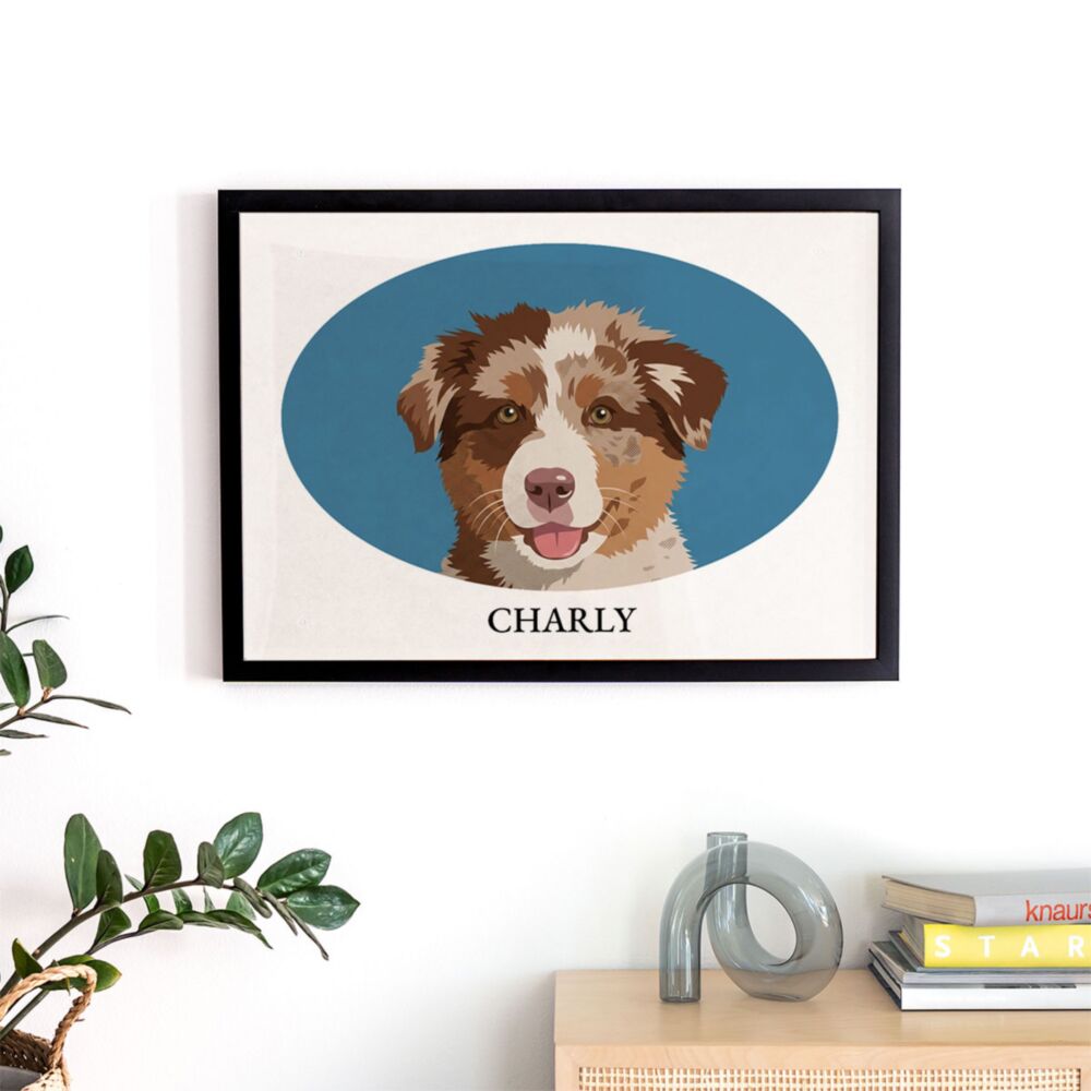 Personalised Pet Portrait Illustration Poster
