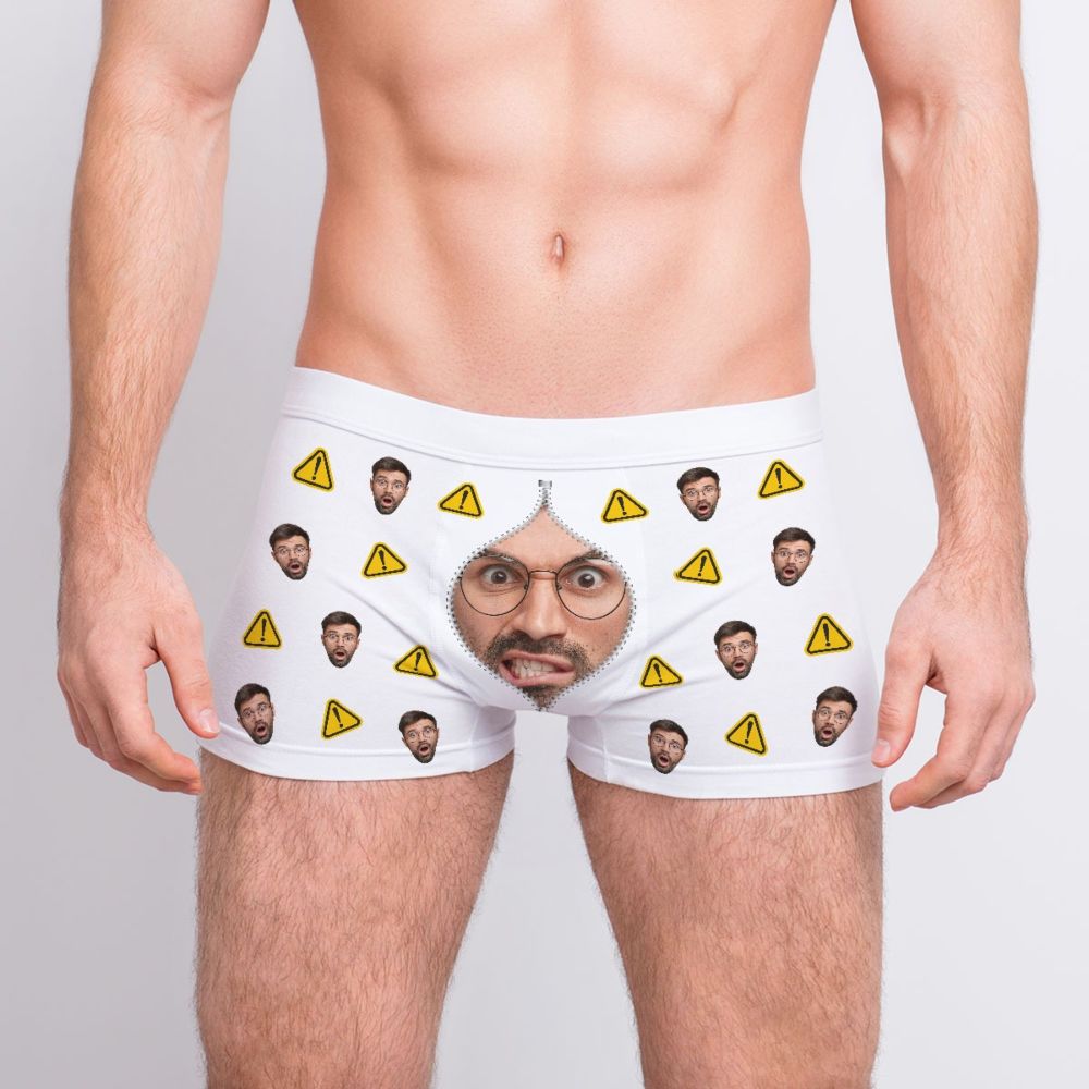 Personalised Boxer Shorts with Zipper Design