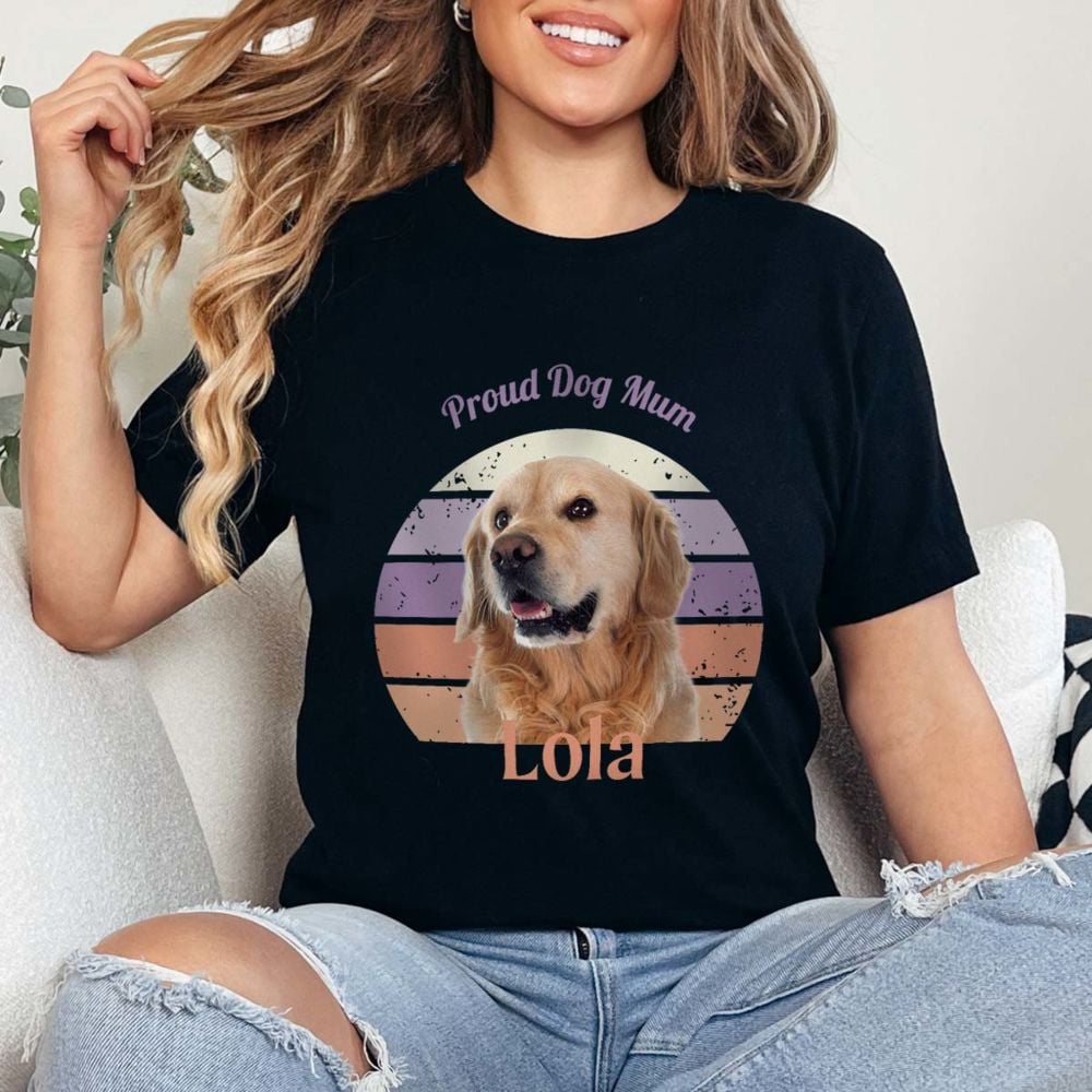 Personalised Retro T-Shirt with Pet
