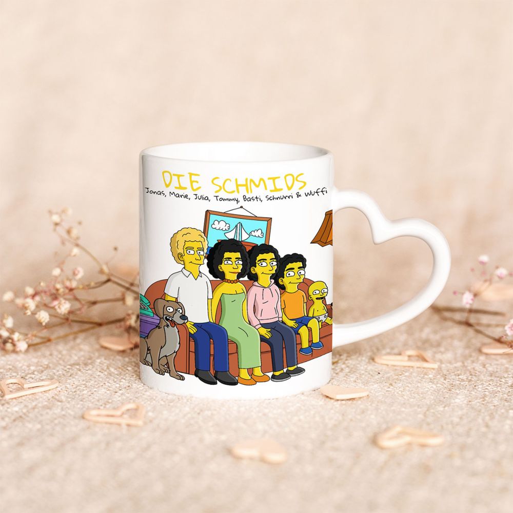 Personalised Cartoon Family Mug