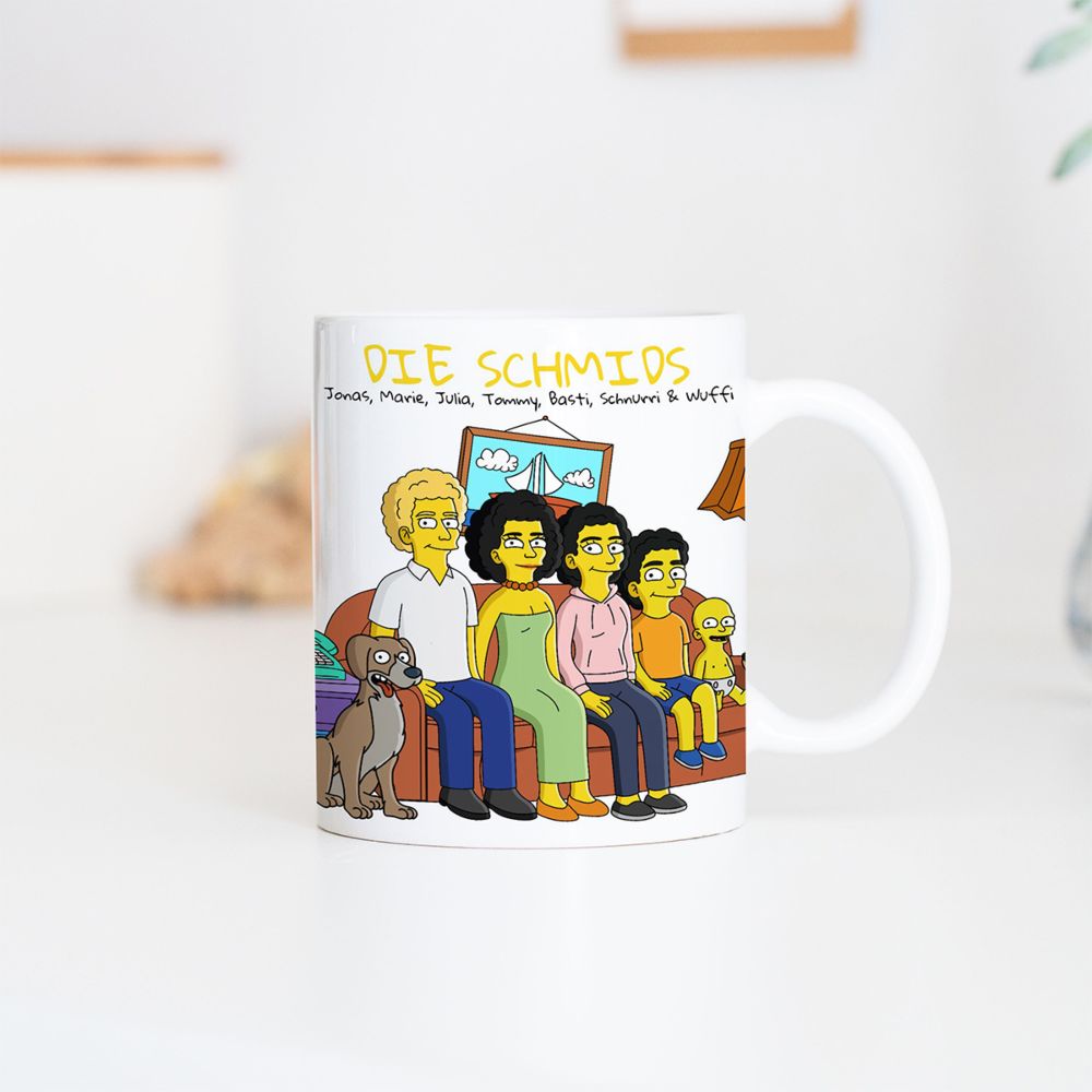 Personalised Cartoon Family Mug