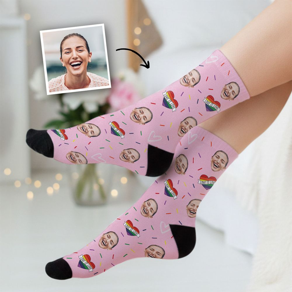 Personalised Love-Themed Face Socks