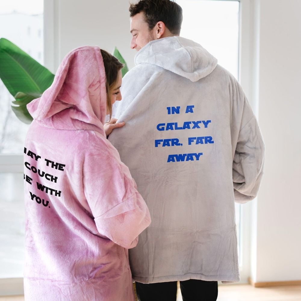 Personalised Hoodie Blanket with Star Wars Font