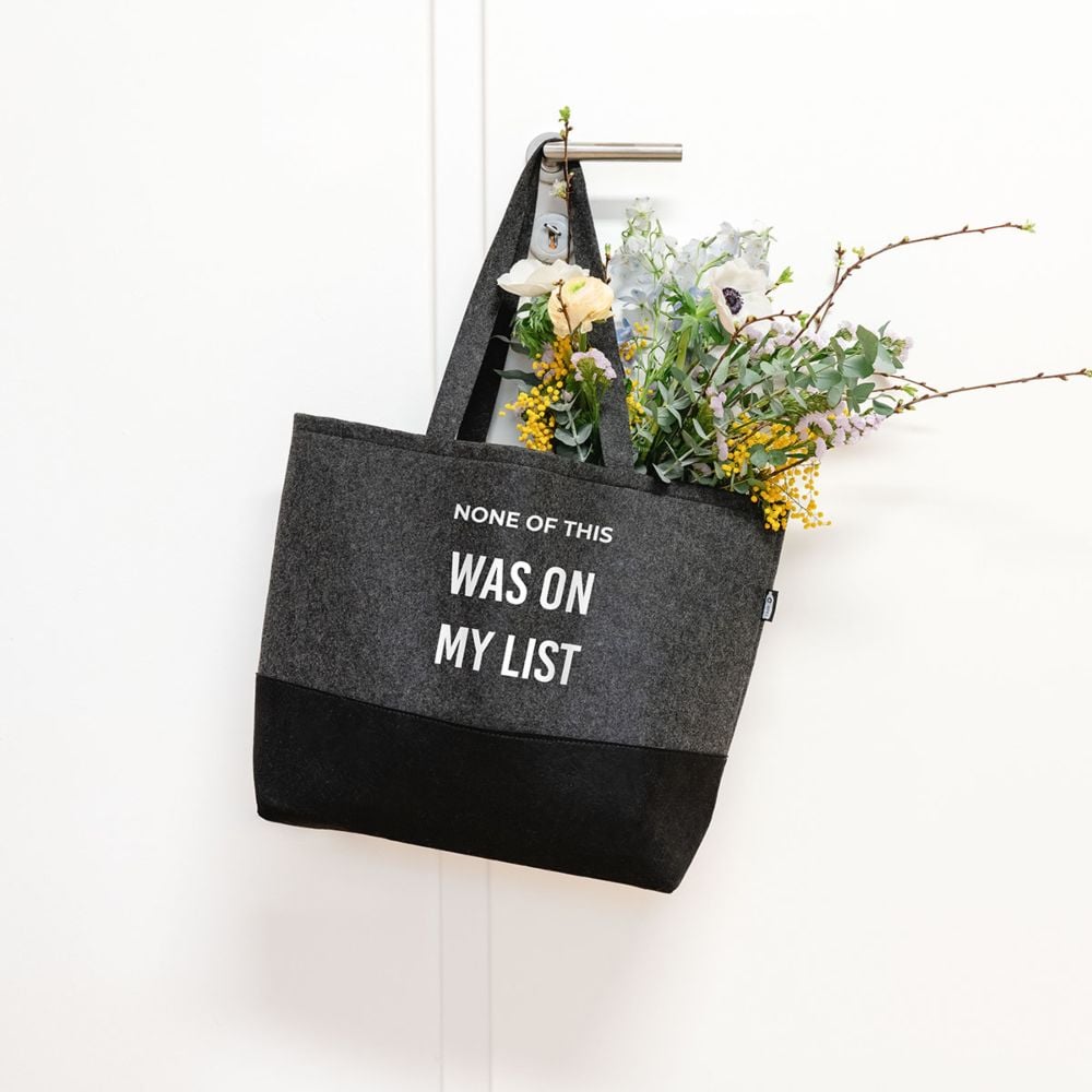 Personalised Felt Tote With Text