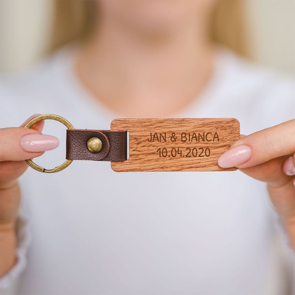 Personalised Wooden Keyring