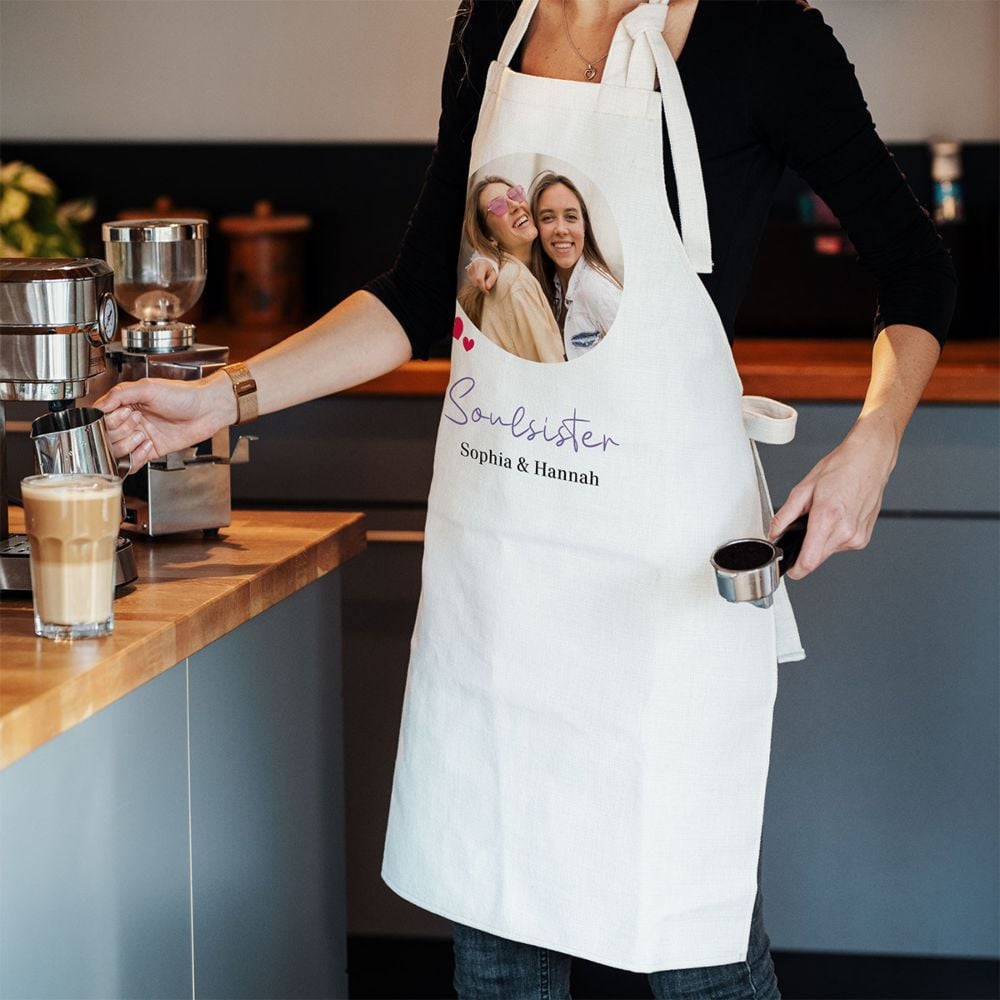 Personalised Photo Apron With Custom Text