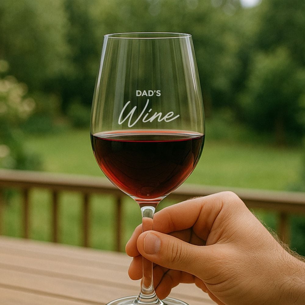 Personalised engraved wine glass 