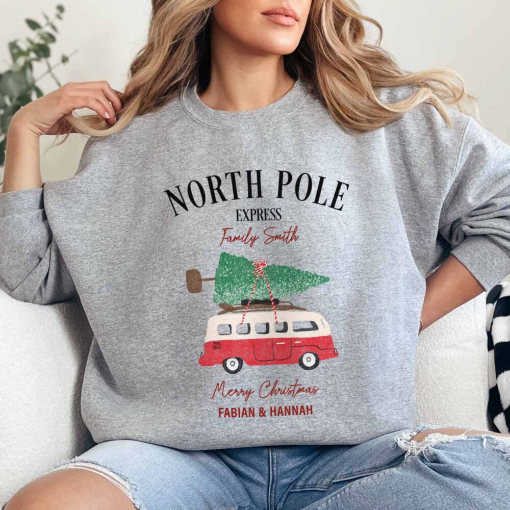 Personalised Retro Christmas Sweatshirt
