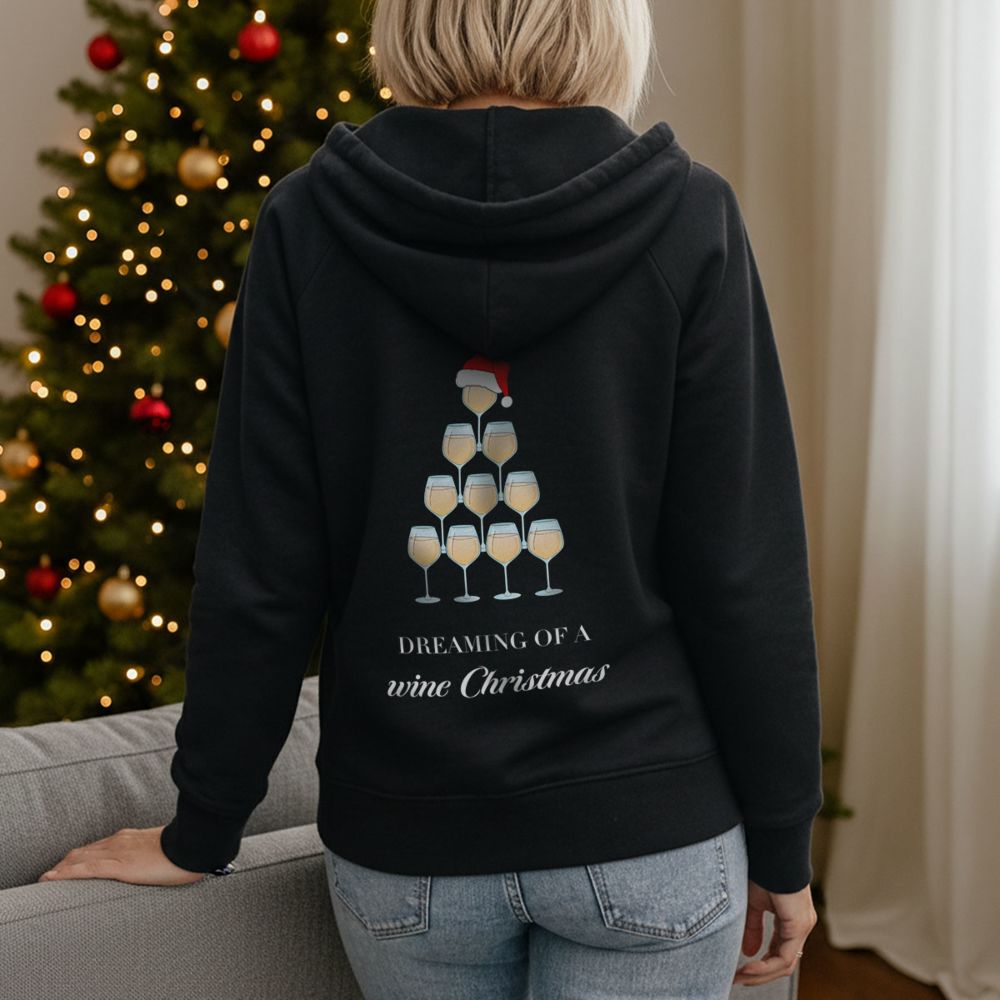 Personalised Wine Christmas Hoodie