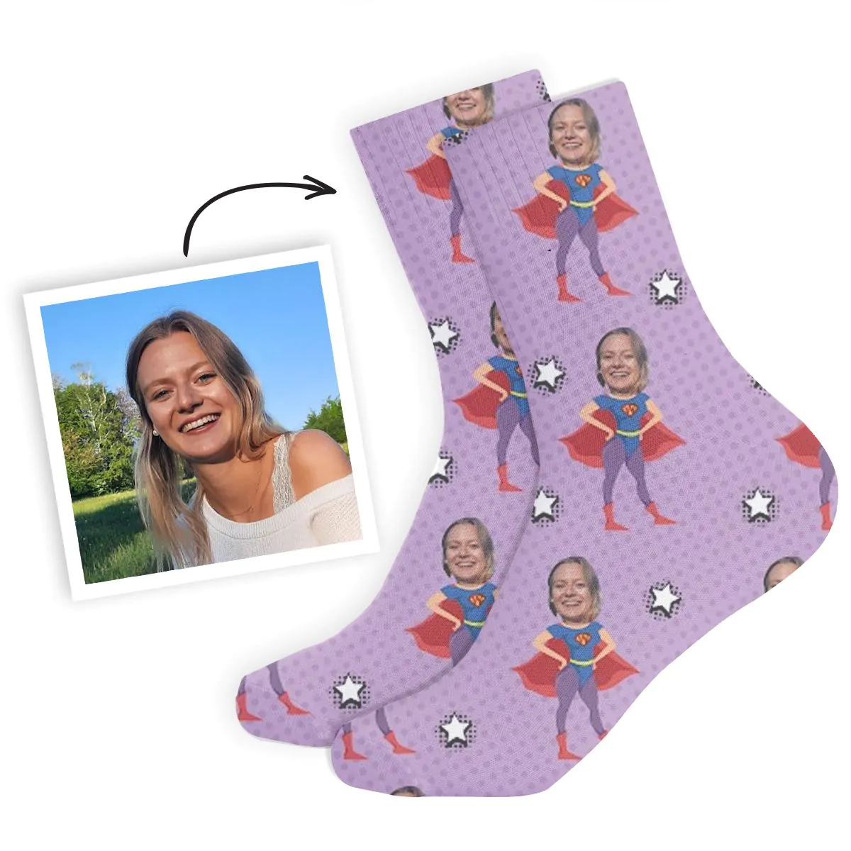 Personalised Superhero Socks