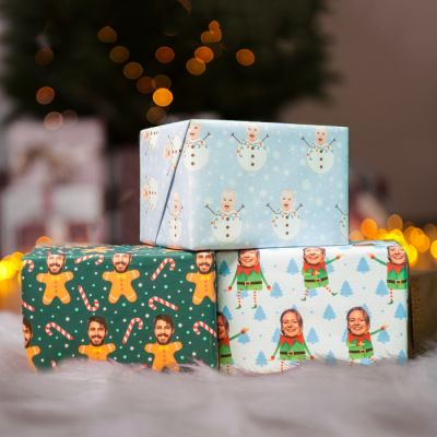 Personalised Christmas Character Gift Wrap 