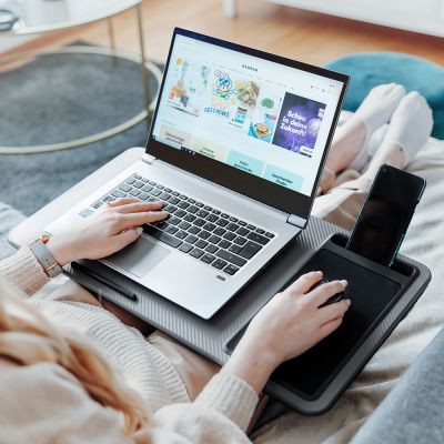 Laptop Pad with Smartphone Holder