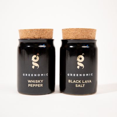 Black Lava Salt and Whisky Pepper